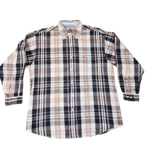 Larro‎ Shirt Mens XL Multicolor Plaid Long Sleeve Western Rodeo Button Down